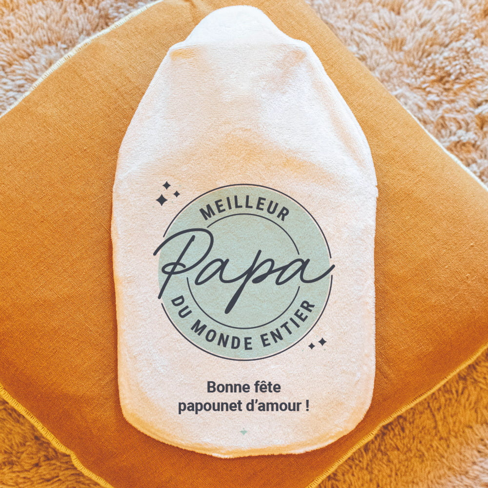 Bouillotte Meilleur Papa à Personnaliser - Bouillottes Originales