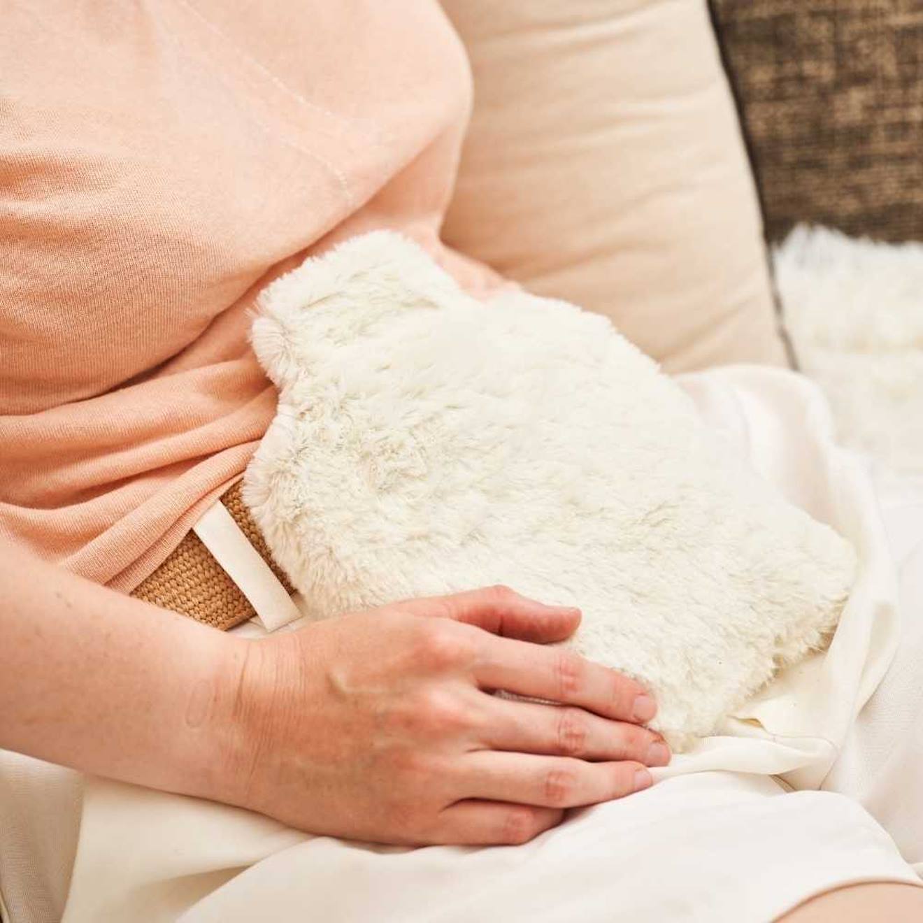 Bouillotte micro-ondes beige