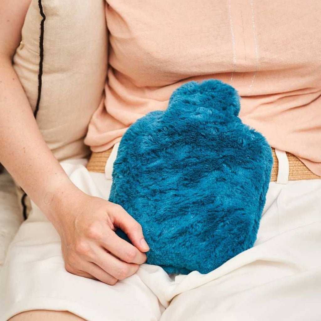 Bouillotte micro-ondes celeste bleu