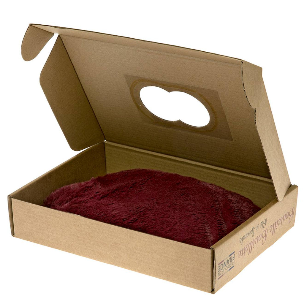 Bouillotte micro-ondes prune bordeaux