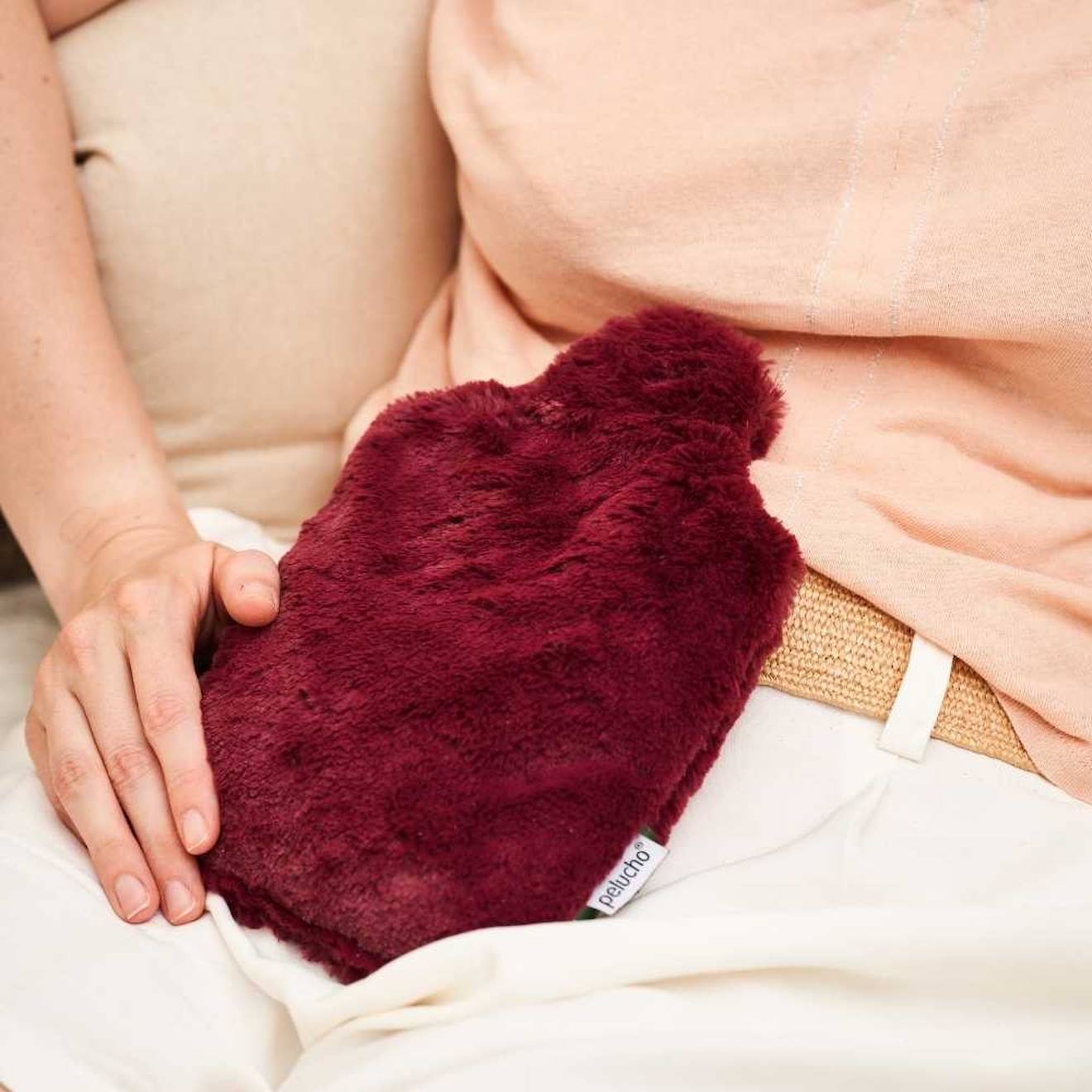 Bouillotte micro-ondes prune bordeaux