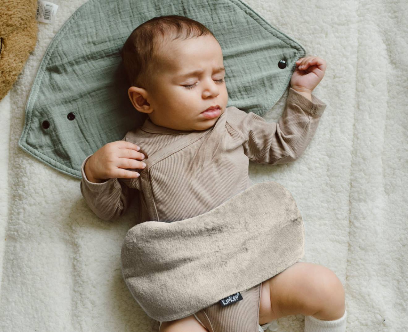 Bouillotte sèche déhoussable aux graines de lin - cookie beige