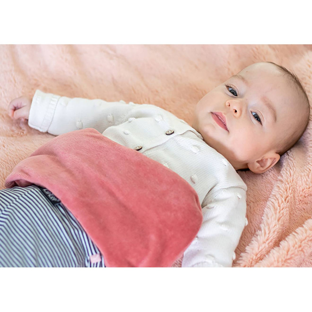 Bouillotte sèche déhoussable aux graines de lin - dusty clay rouge