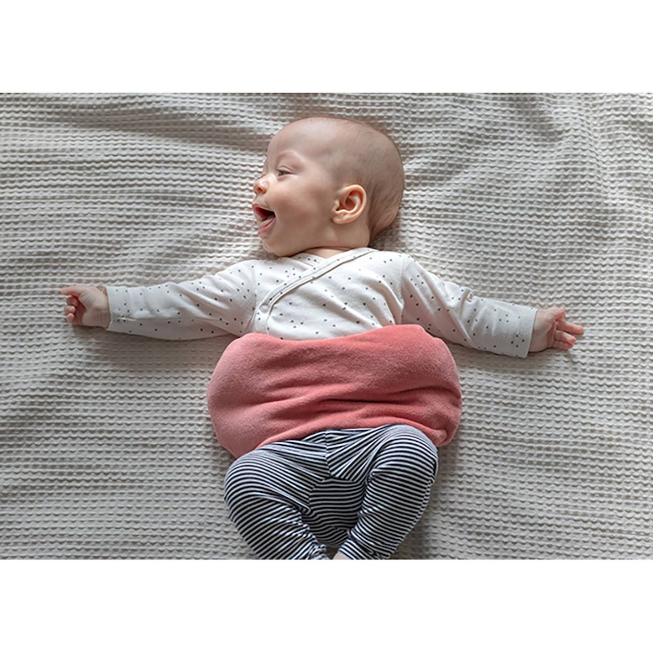 Bouillotte sèche déhoussable aux graines de lin - dusty clay rouge