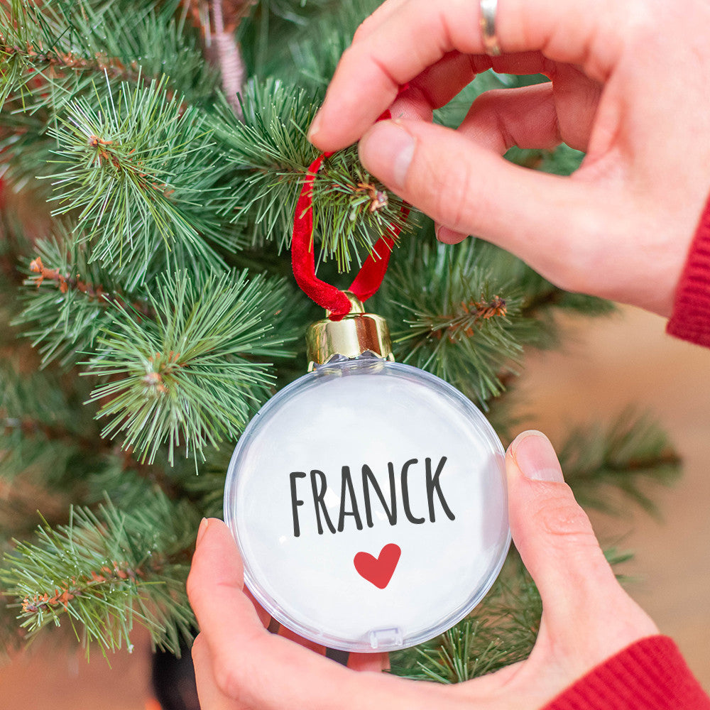 Boule de Noël Prénom à Personnaliser - Boule de Noël Personnalisée