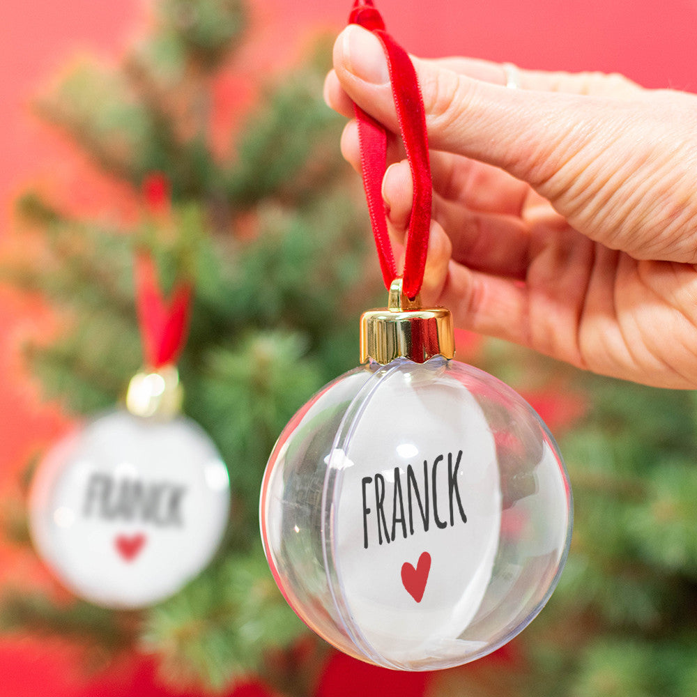 Boule de Noël Prénom à Personnaliser - Boule de Noël Personnalisée