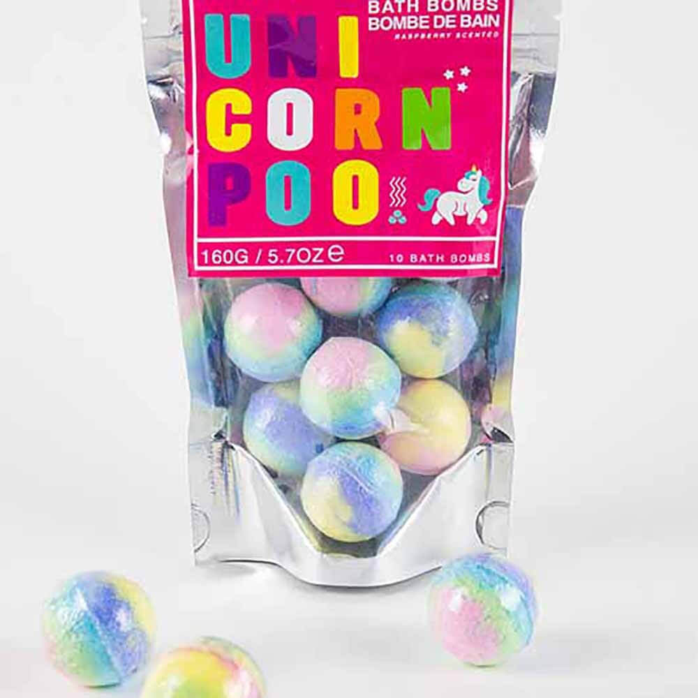 Bombes de Bain Caca de Licorne (x10) - Accessoire Salle de Bain Originaux Gift Republic