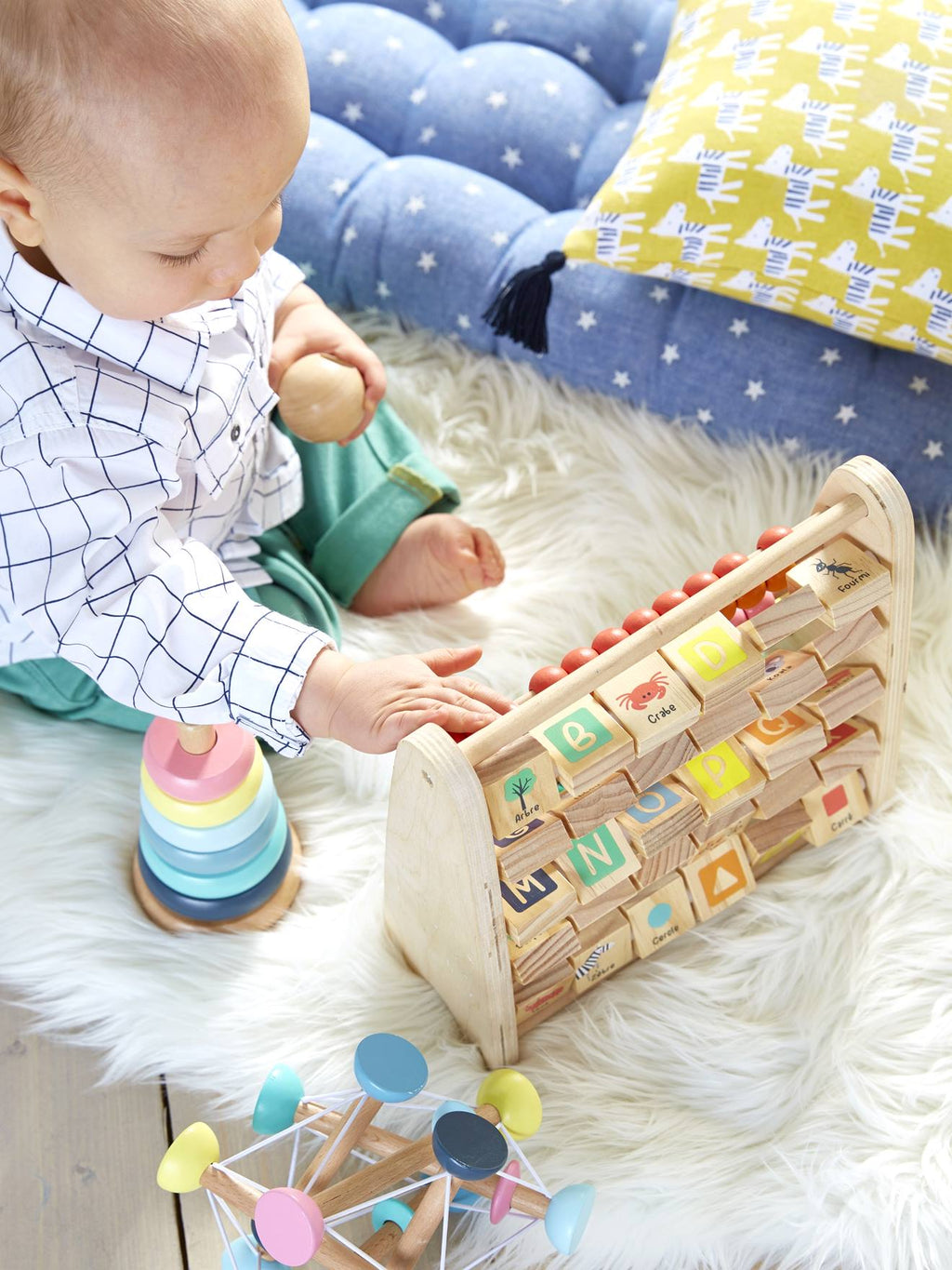 Boulier d'apprentissage en bois FSC multicolore