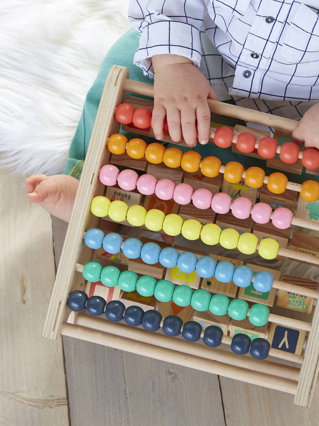Boulier d'apprentissage en bois FSC multicolore