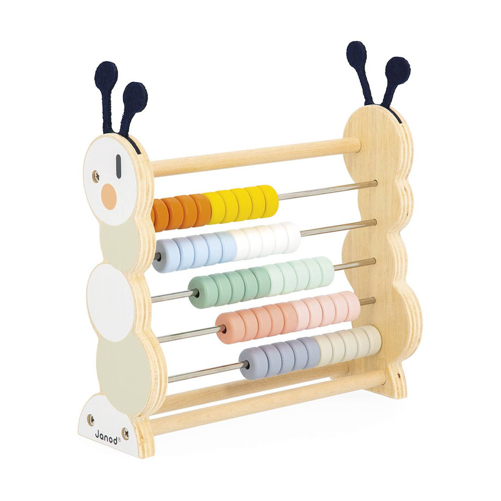 Boulier en bois FSC chenille multicolore