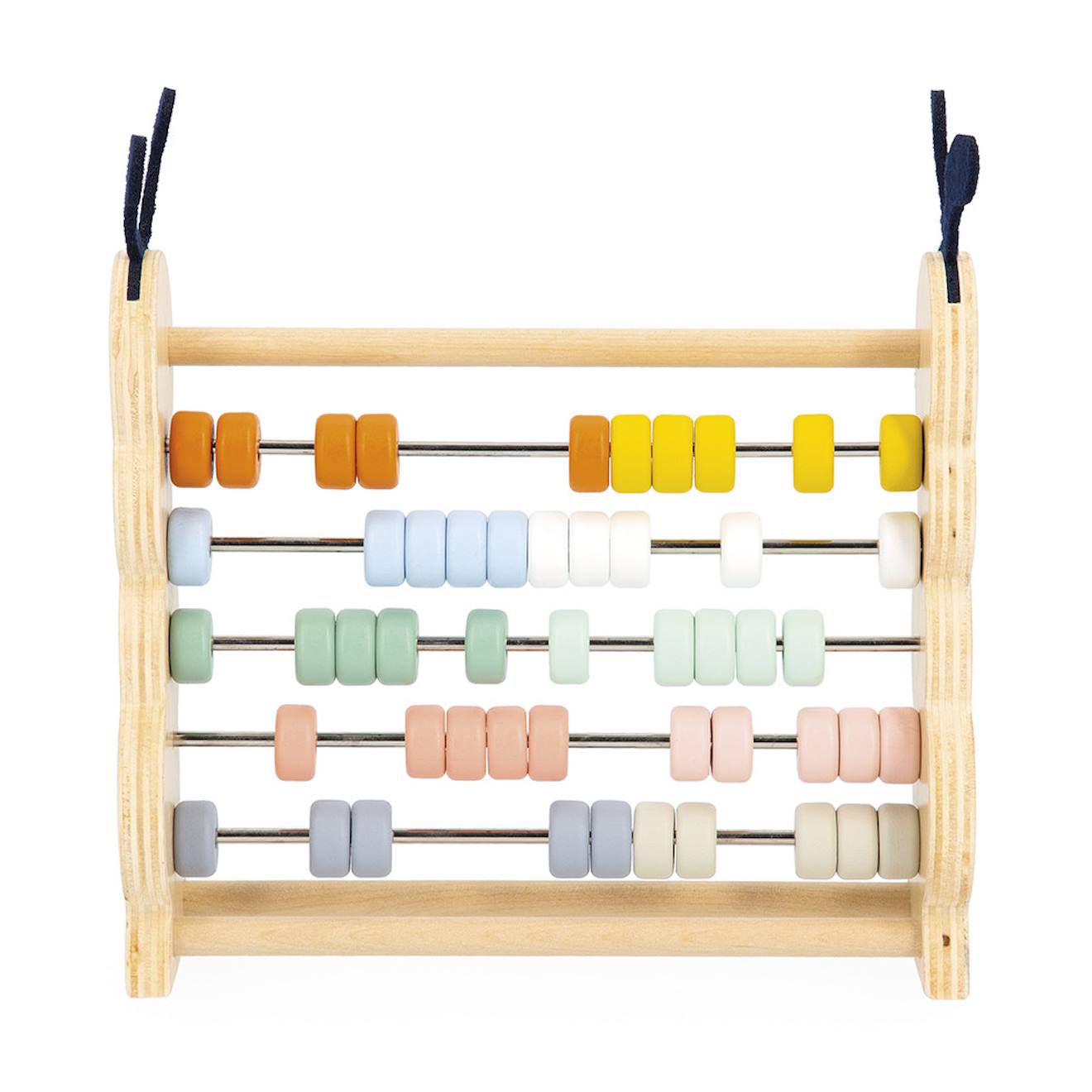 Boulier en bois FSC chenille multicolore