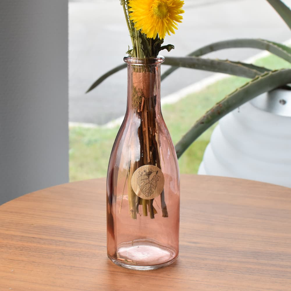 Bouquet de Fleurs Séchées et Son Vase - Objet Déco Original