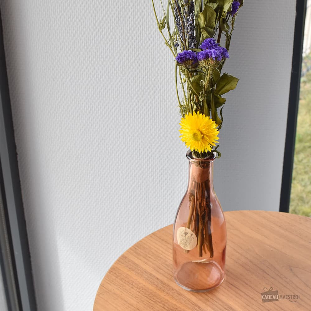 Bouquet de Fleurs Séchées et Son Vase - Objet Déco Original