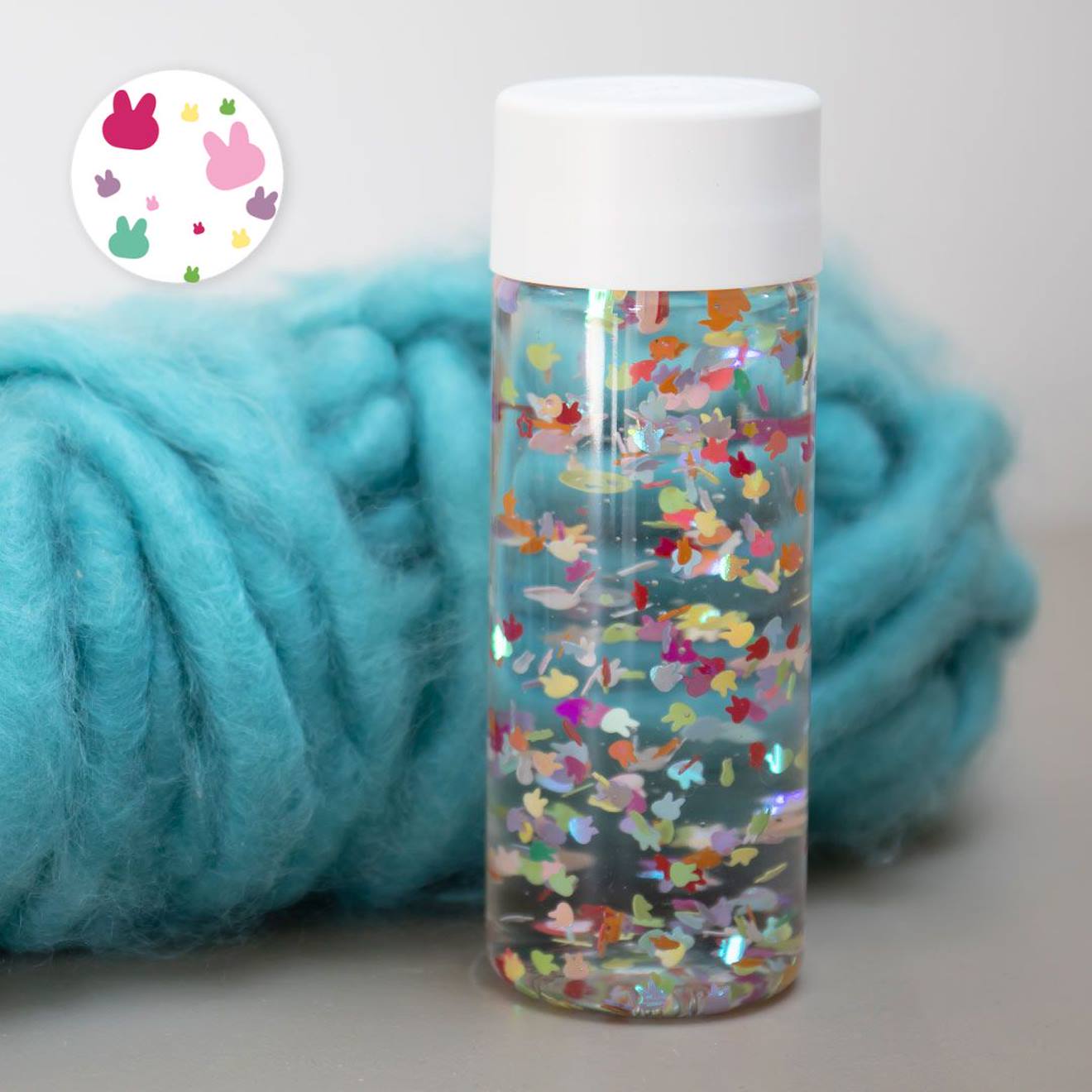 Bouteille sensorielle éveil et apaisement lapins