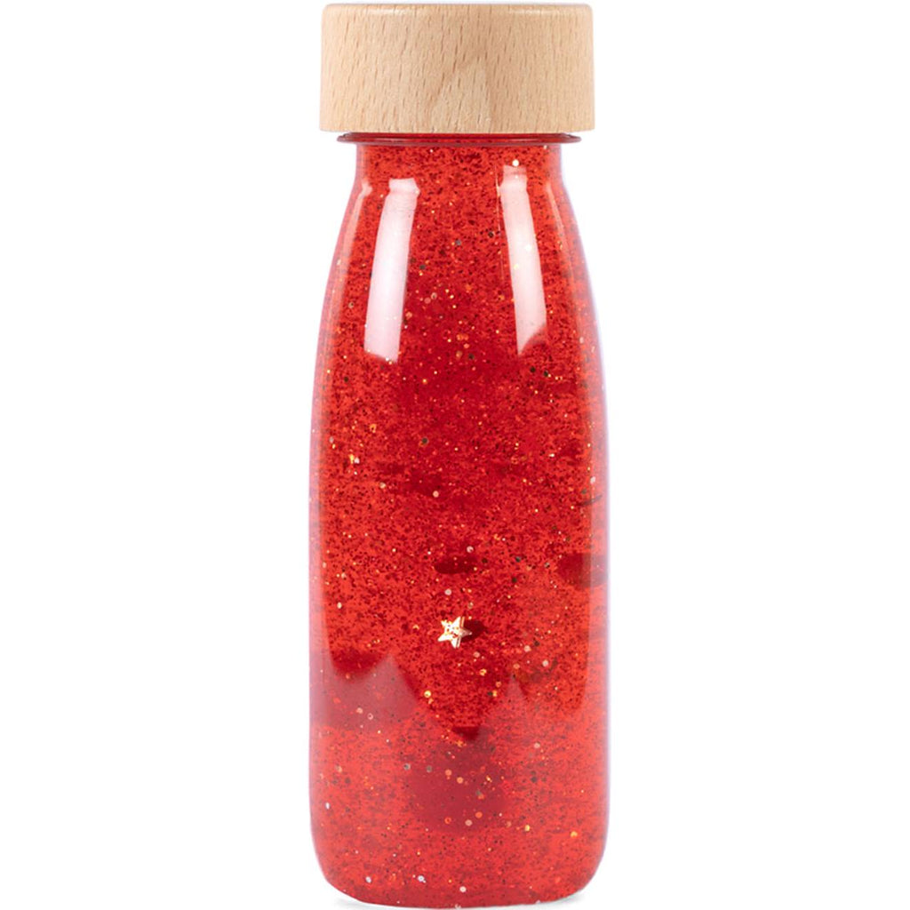 Bouteille sensorielle float magic flottante rouge