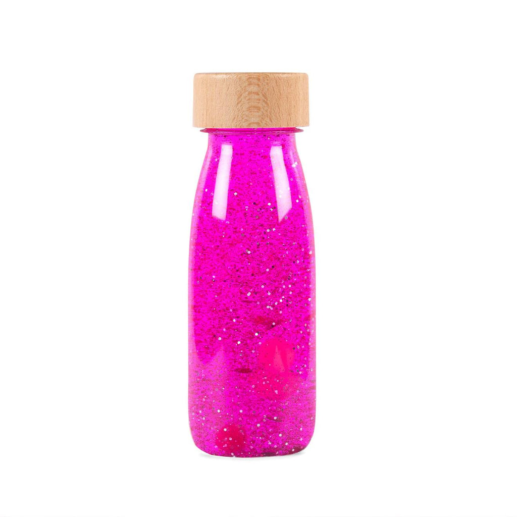 Bouteille sensorielle float magic flottante rose