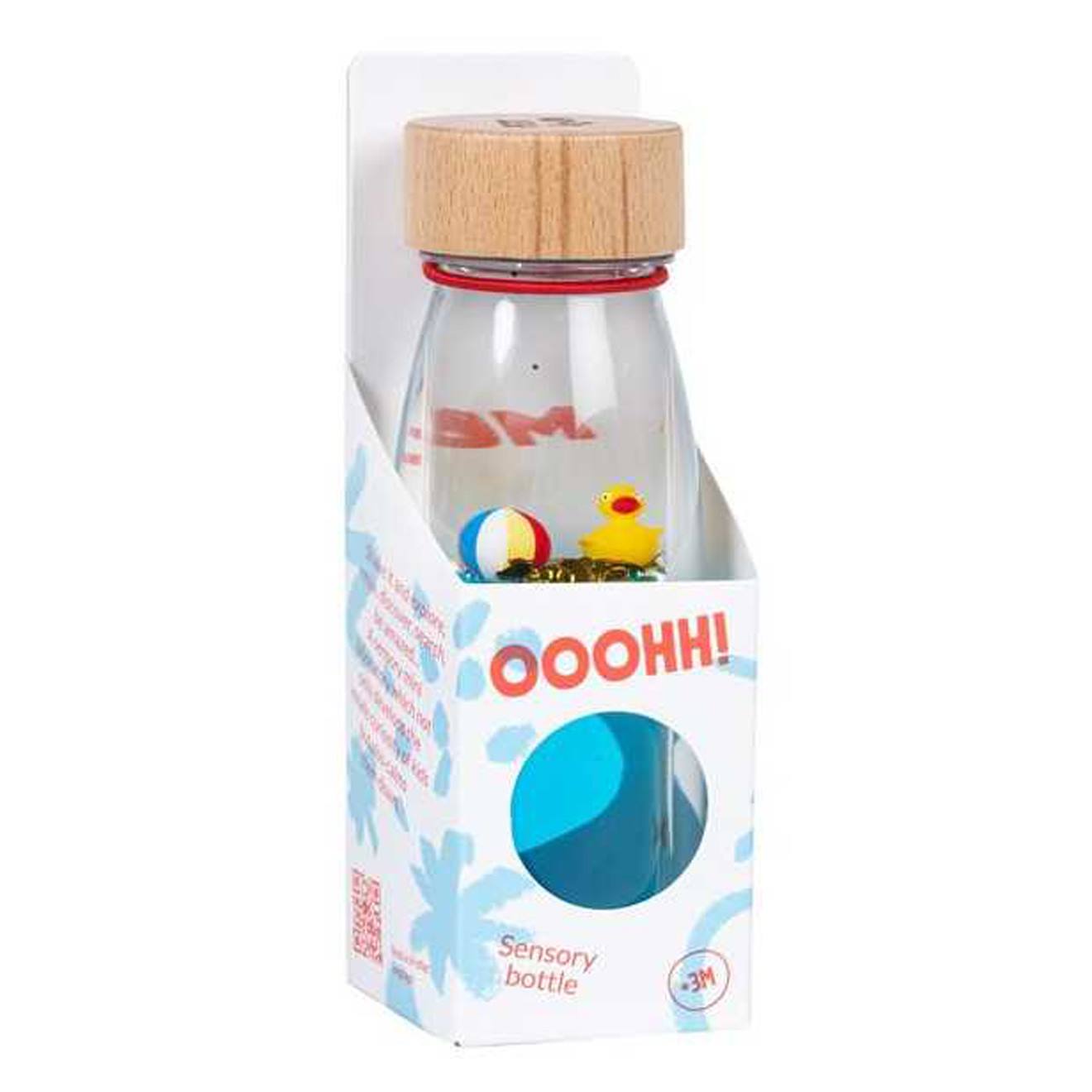 Bouteille sensorielle mouvement move bleu, canard