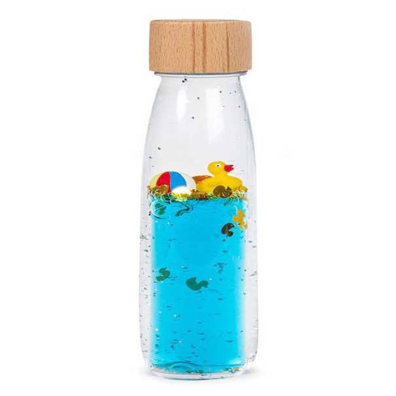 Bouteille sensorielle mouvement move bleu, canard