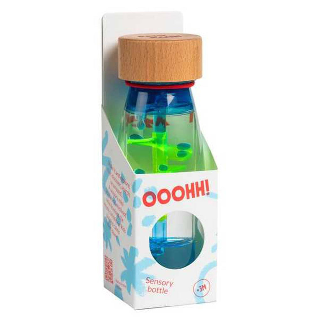Bouteille sensorielle move spirale bleu