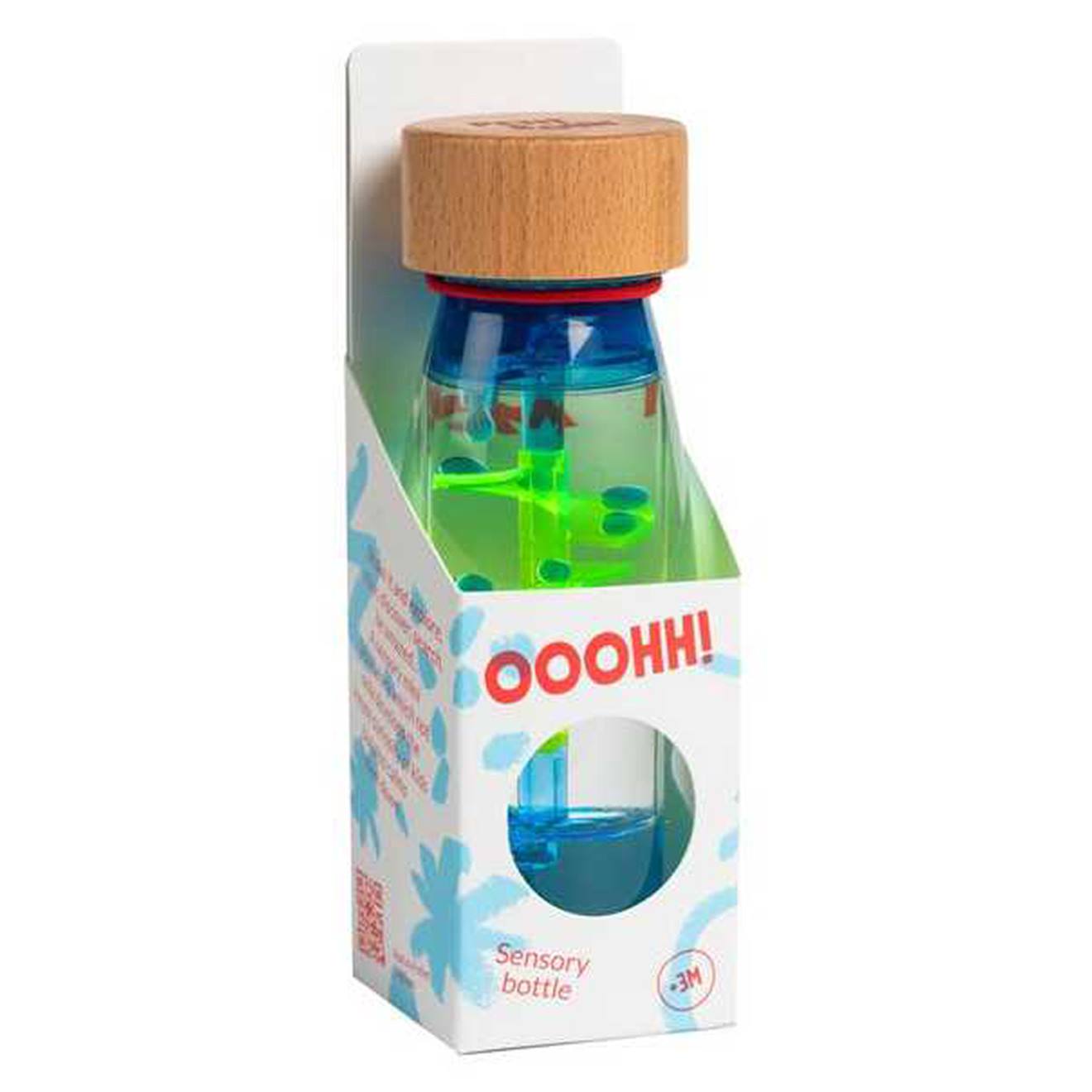 Bouteille sensorielle move spirale bleu