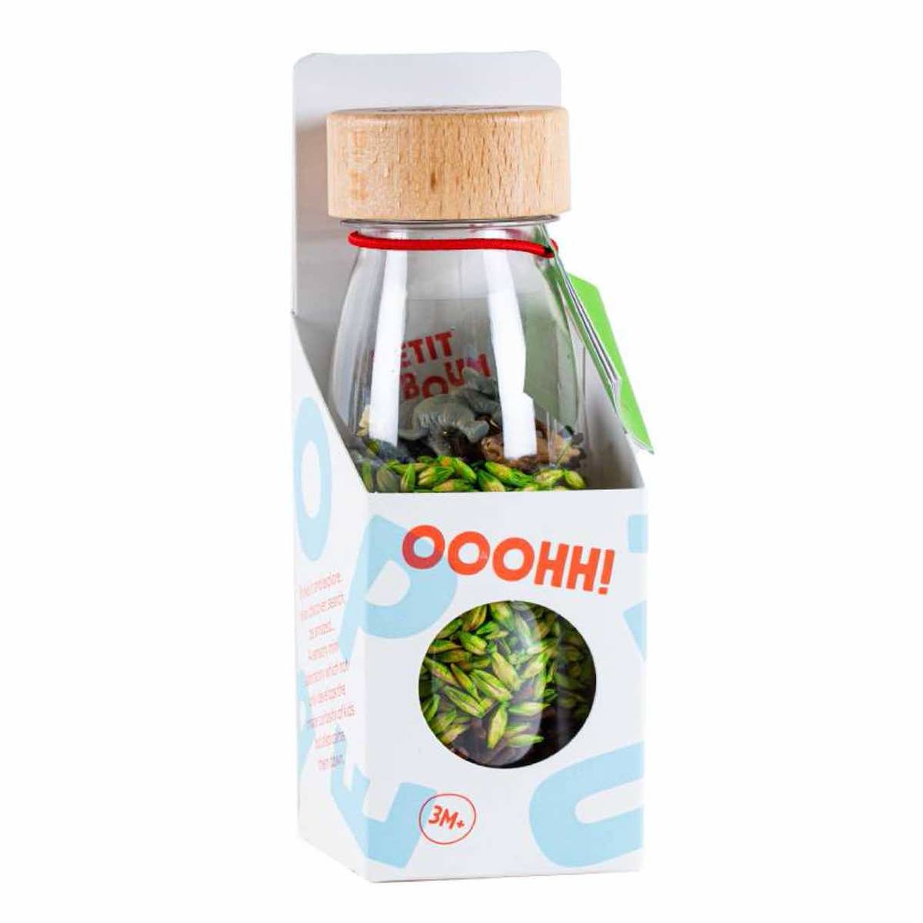 Bouteille sensorielle observation spy vert, jungle