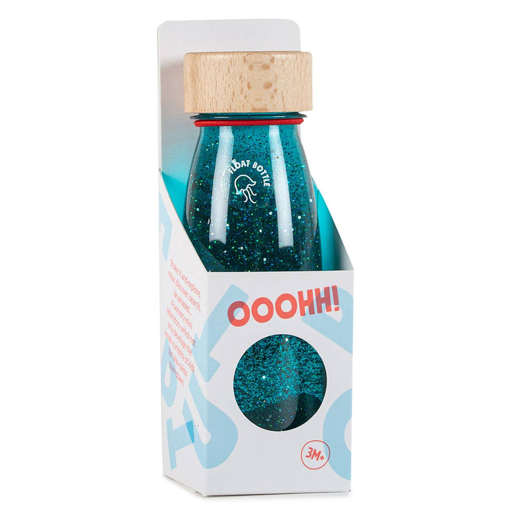 Bouteille sensorielle turquoise