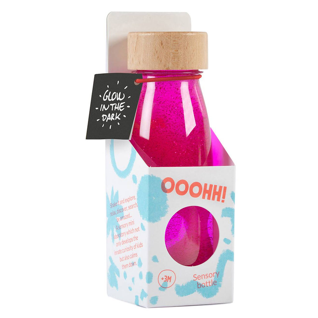Bouteille sensorielle rose flamingo
