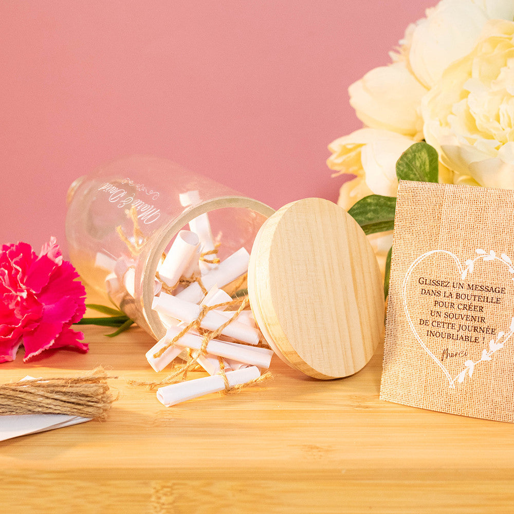 Bouteille à Voeux Mariage à Personnaliser - Urne Personnalisée