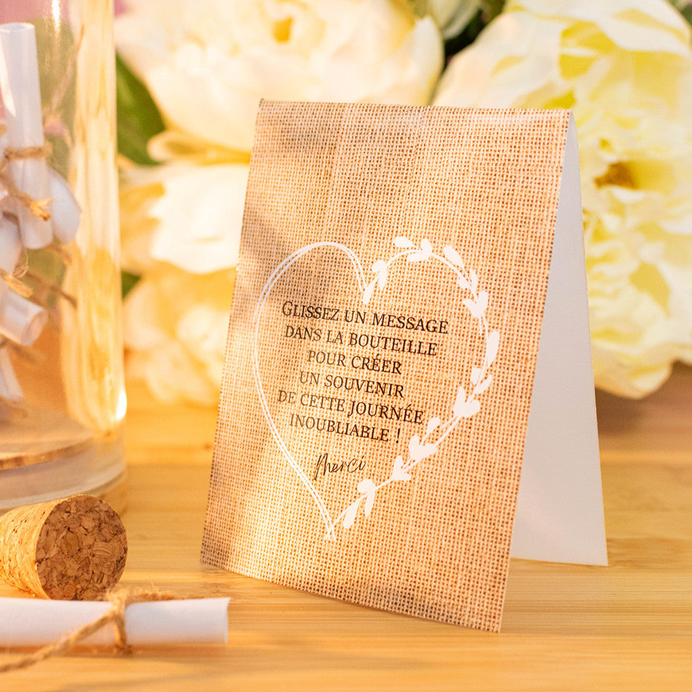 Bouteille à Voeux Mariage à Personnaliser - Urne Personnalisée