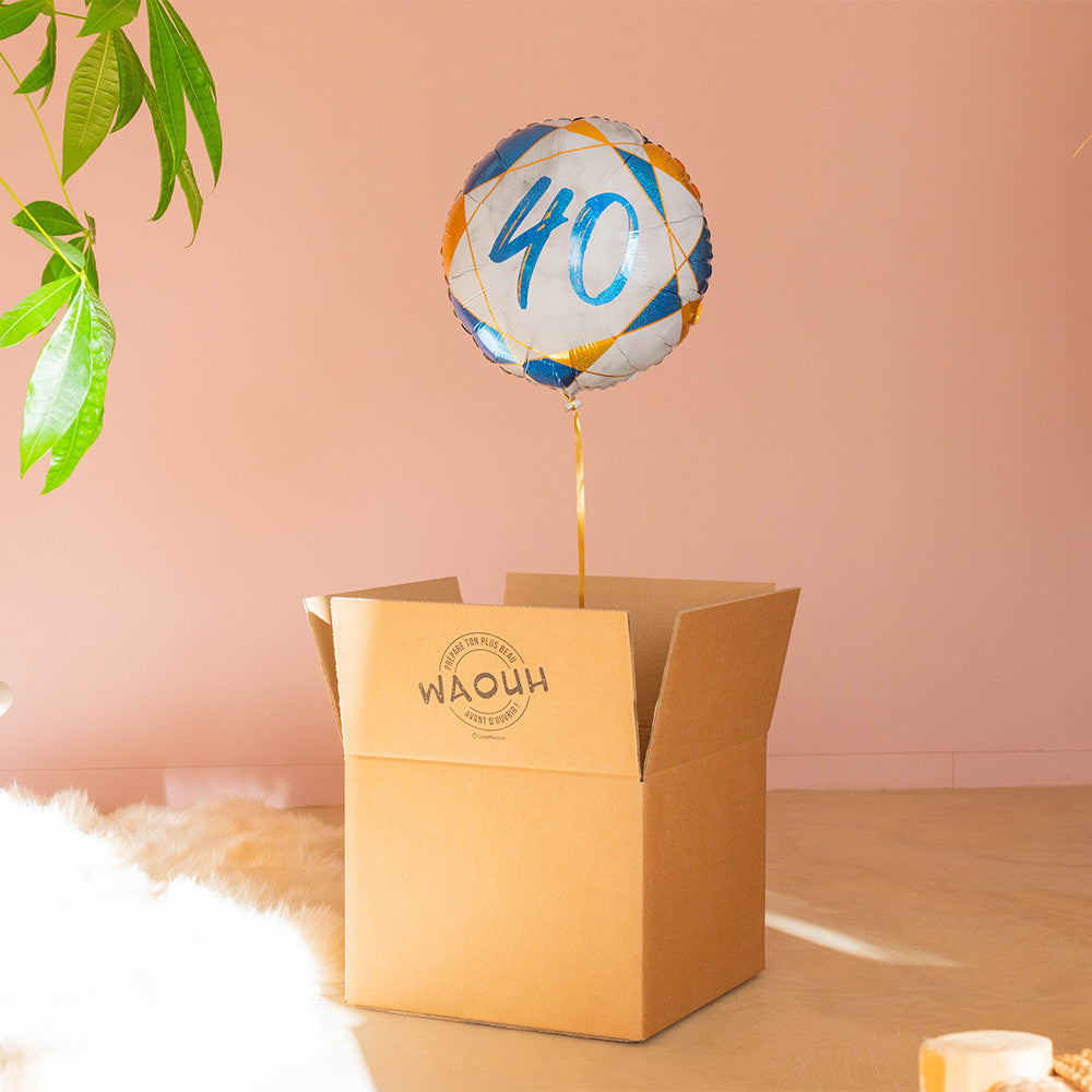 Box Ballon Surprise Anniversaire Âge Anniversaire 18 Ans - Box Cadeau Ballon Hélium