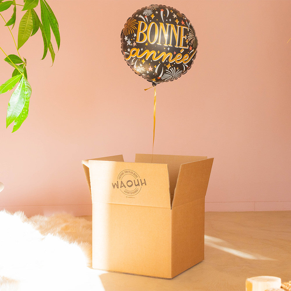 Box Ballon Surprise Bonne Année Bonne Année - Box Cadeau Ballon Hélium