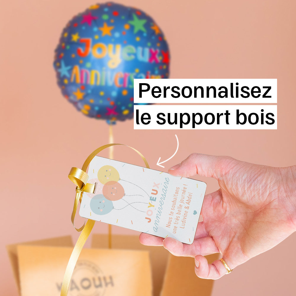 Box Ballon Surprise Joyeux Anniversaire à Personnaliser (modèle enfant) Anniversaire 18 Ans - Box Cadeau Ballon Hélium