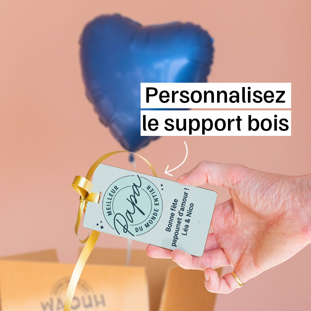 Box Ballon Surprise Meilleur Papa à Personnaliser Bonne Retraite - Box Cadeau Ballon Hélium