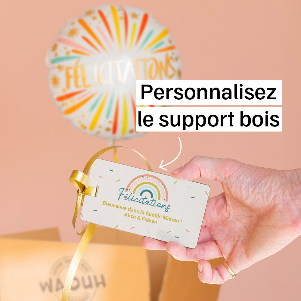 Box Ballon Surprise Naissance à Personnaliser C'est un Garçon - Box Cadeau Ballon Hélium