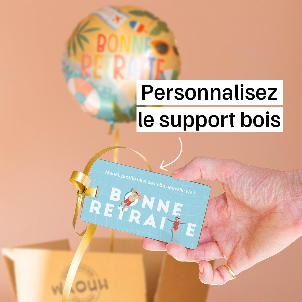 Box Ballon Surprise Retraite à Personnaliser Bonne Retraite - Box Cadeau Ballon Hélium