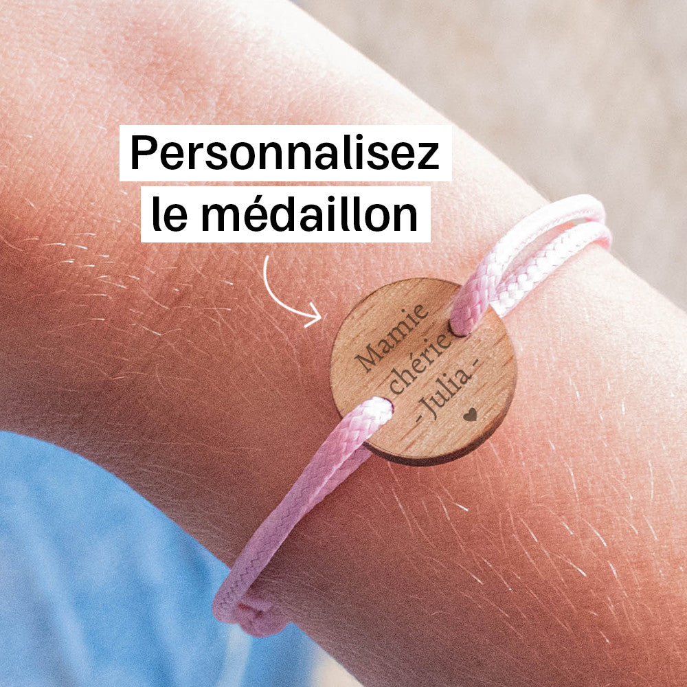 Bracelet Femme à Personnaliser Noyer - Bracelets Personnalisés