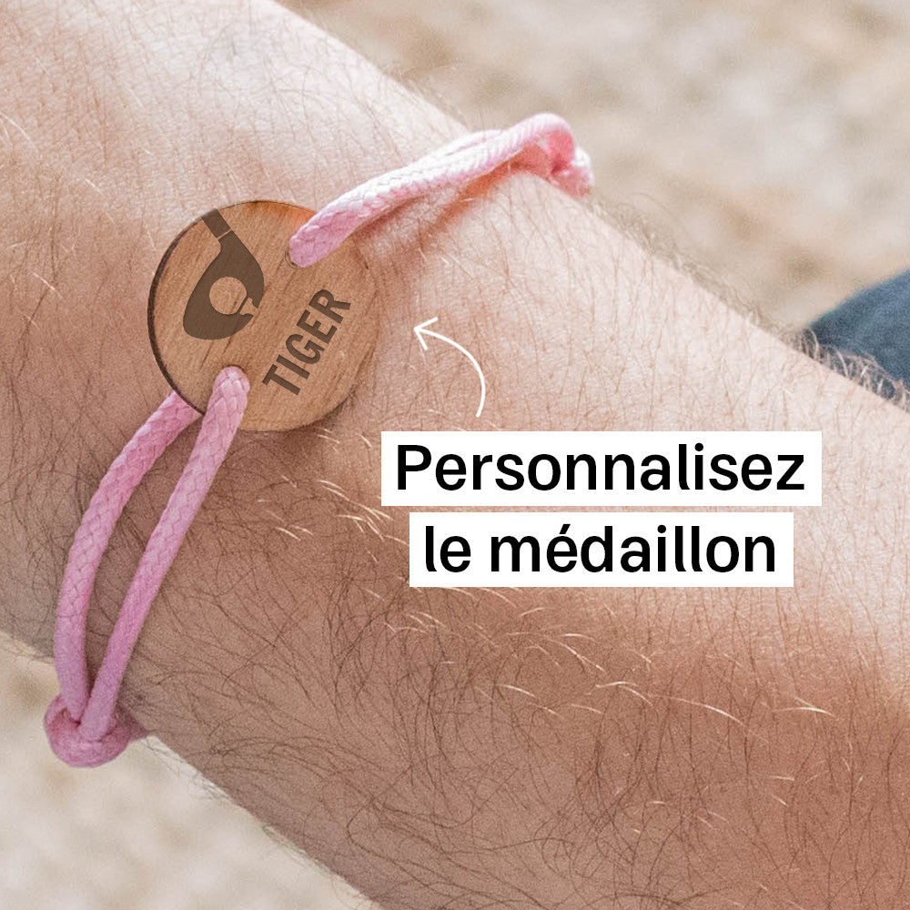 Bracelet Golf à Personnaliser Hêtre Taille Enfant (tour poignet 12 à 18cm) - Bracelets Personnalisés