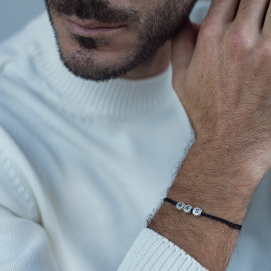 Bracelet personnalisé perles Affaire de Famille - Les Raffineurs