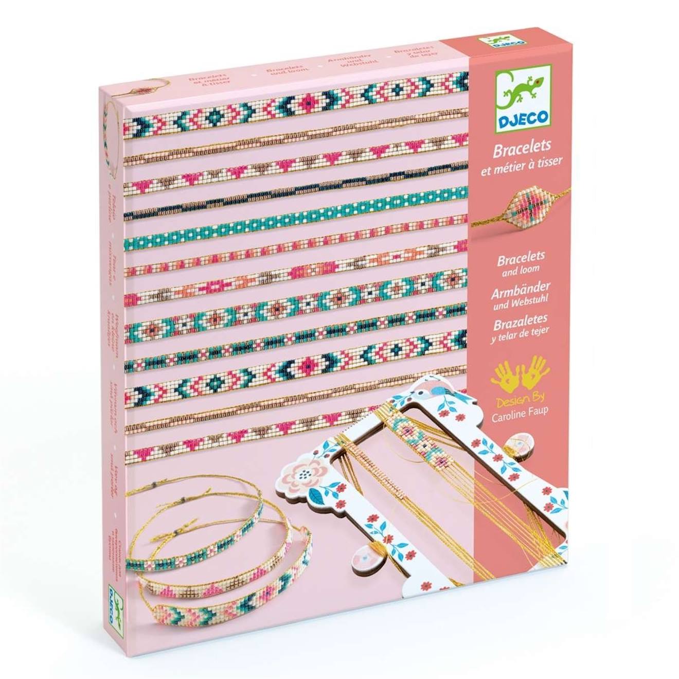 Bracelets et métier à tisser minuscules multicolore