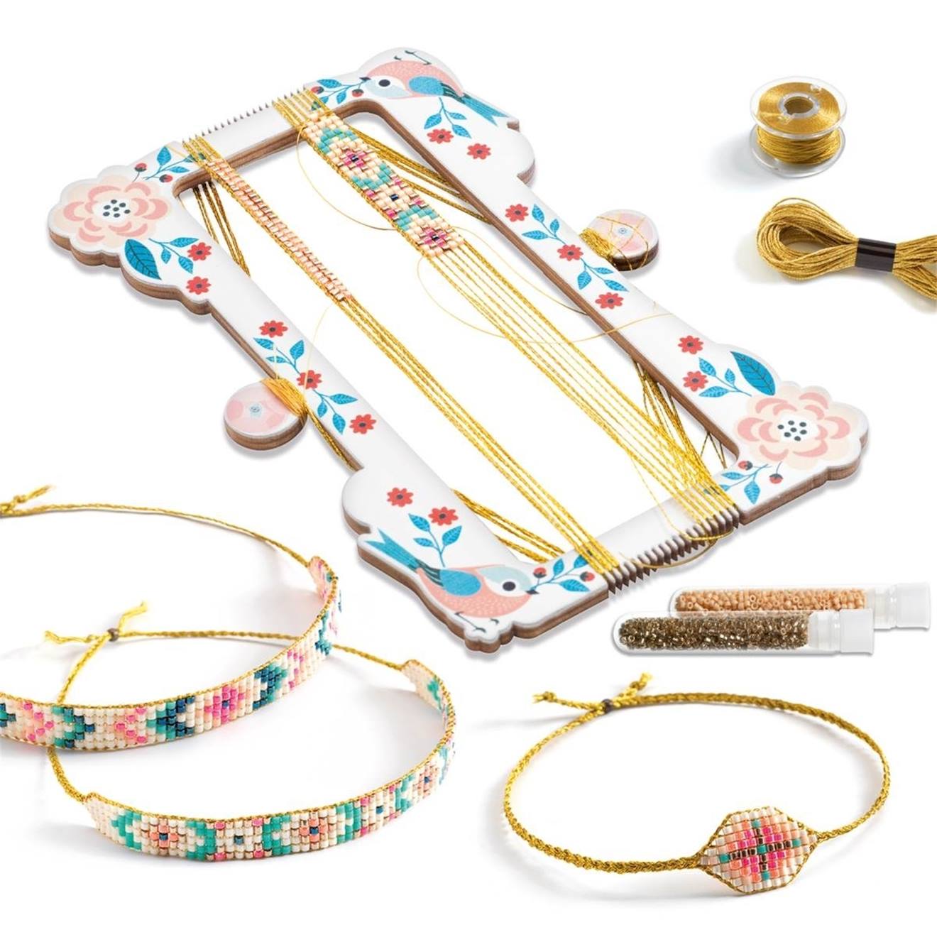 Bracelets et métier à tisser minuscules multicolore