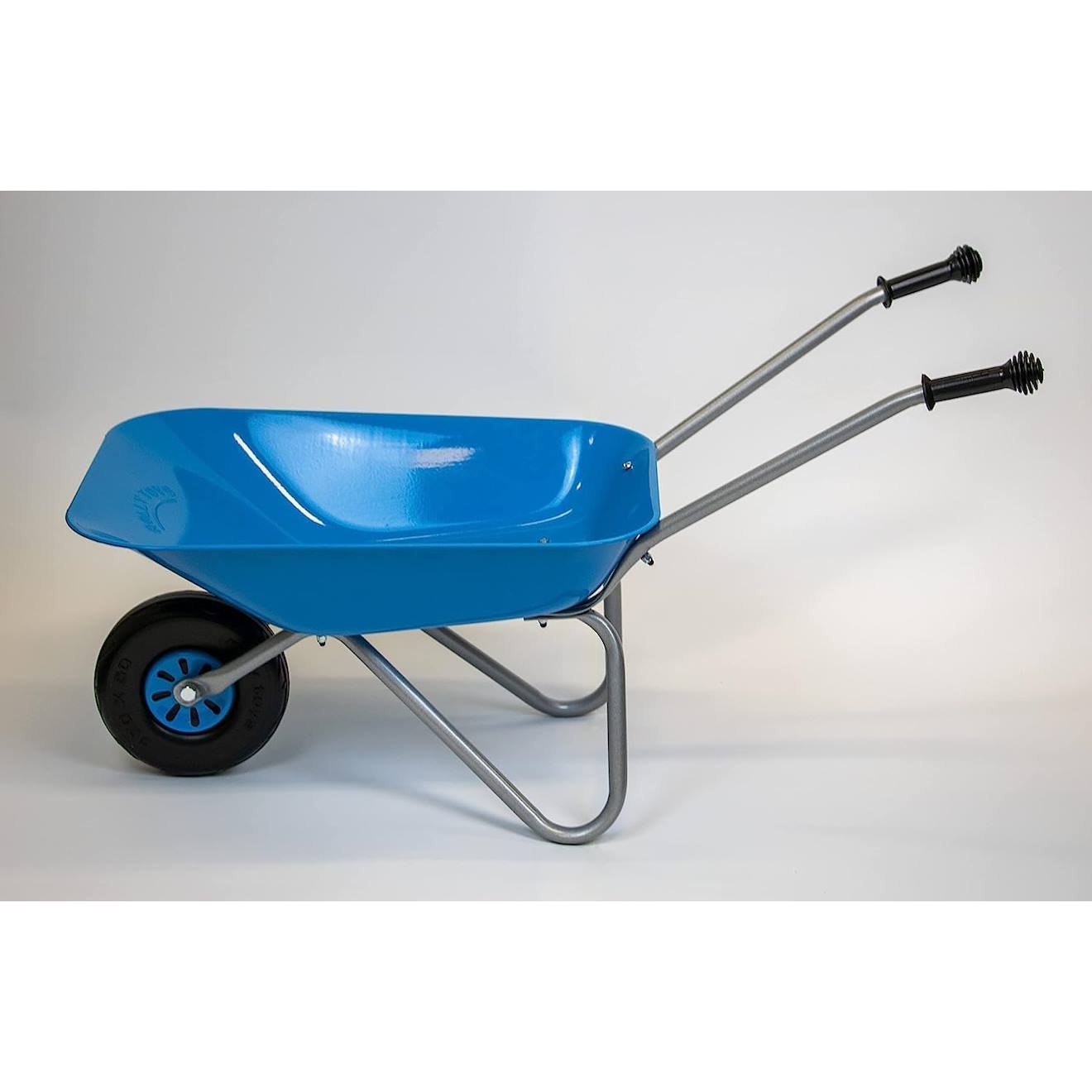 Brouette pour enfant en métal bleu