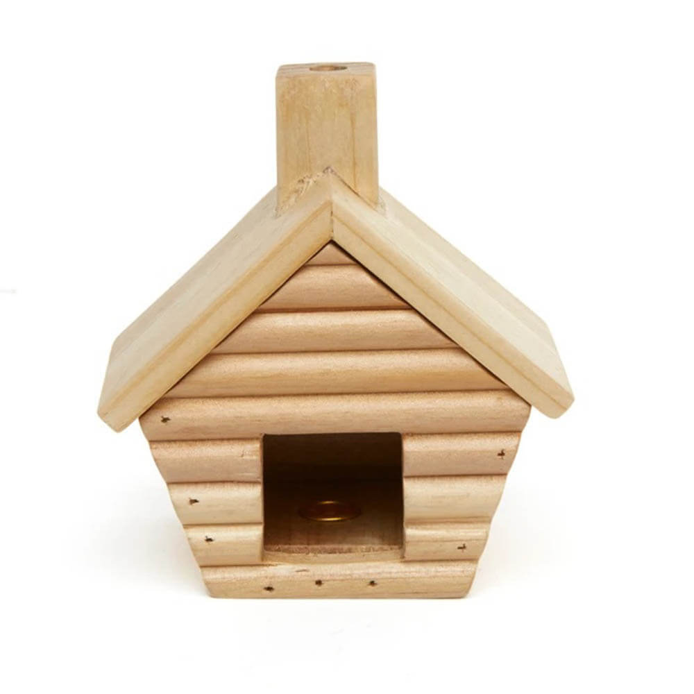 Brûleur à Encens Maison en Bois - Diffuseur Huiles Essentielles