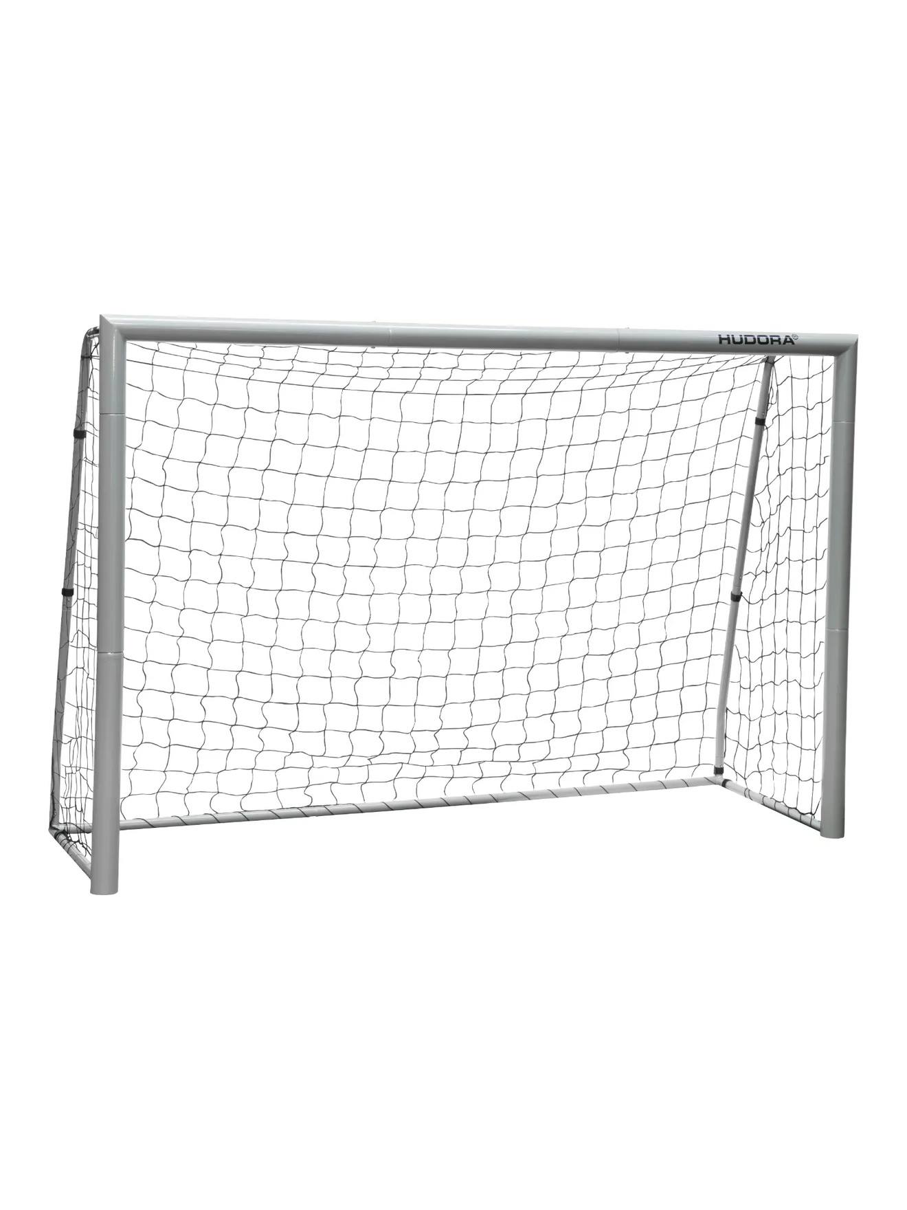 But de football expert 240 cm avec filet gris argent