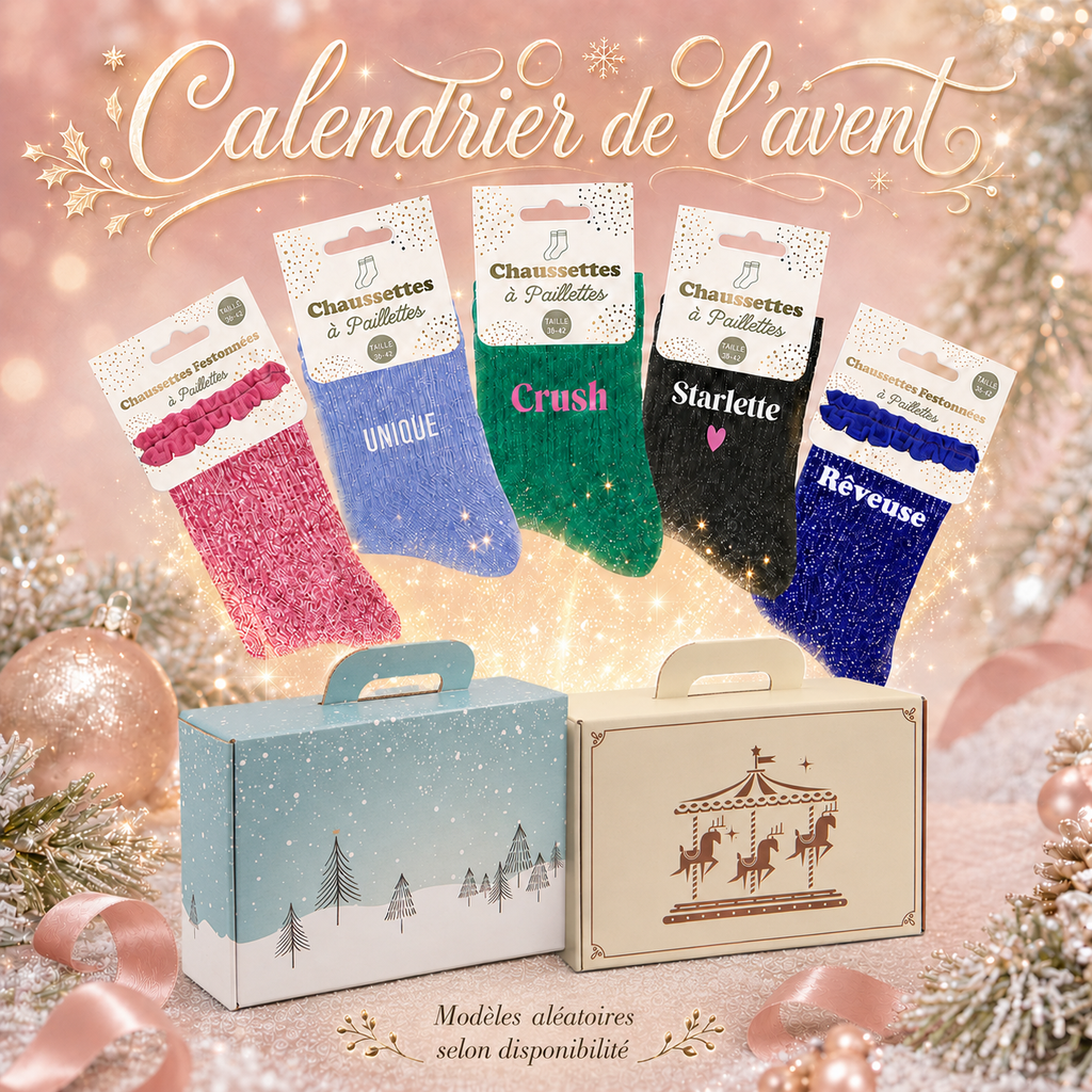 Calendrier de l'Avent chaussettes à paillettes 2026 Atelier du T-Shirt