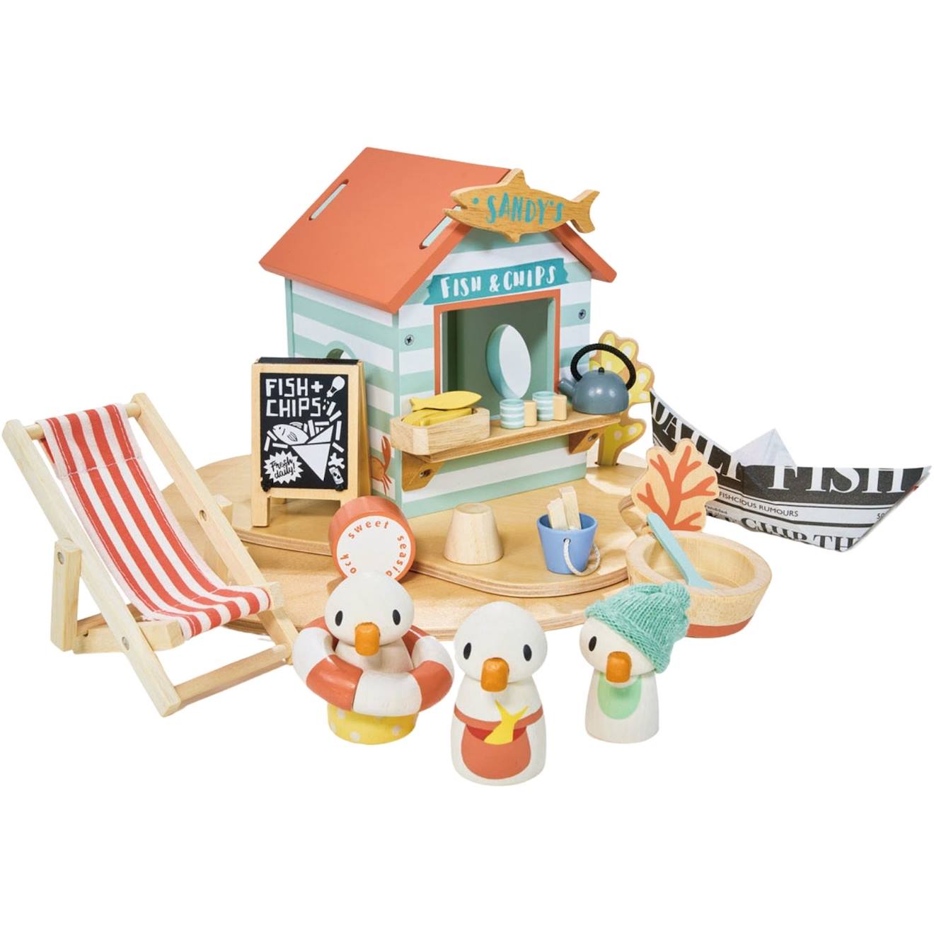 Cabane de plage sandy multicolore