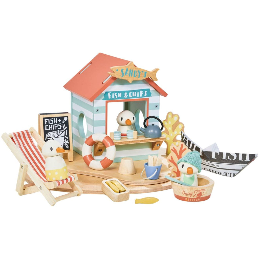 Cabane de plage sandy multicolore