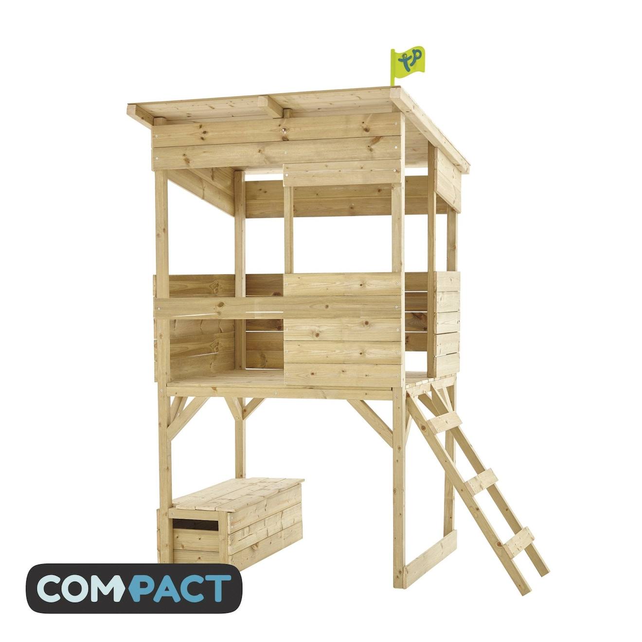 Cabane sur pilotis cimes bois FSC marron