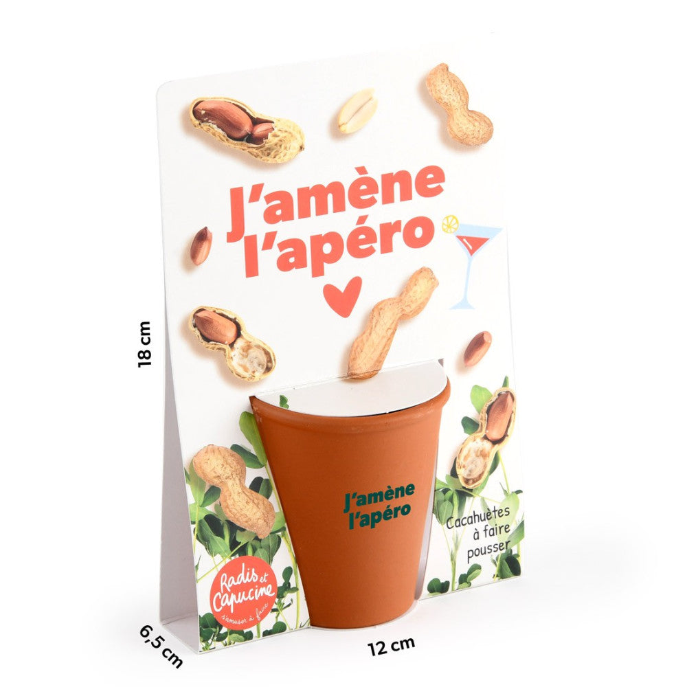 Cacahuètes à Faire Pousser - J'amène l'Apéro - Kits de Plantation Radis et Capucine