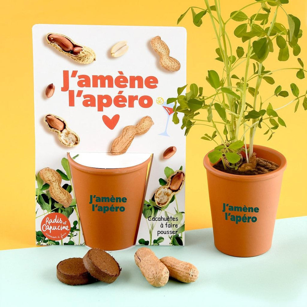 Cacahuètes à Faire Pousser - J'amène l'Apéro - Kits de Plantation Radis et Capucine