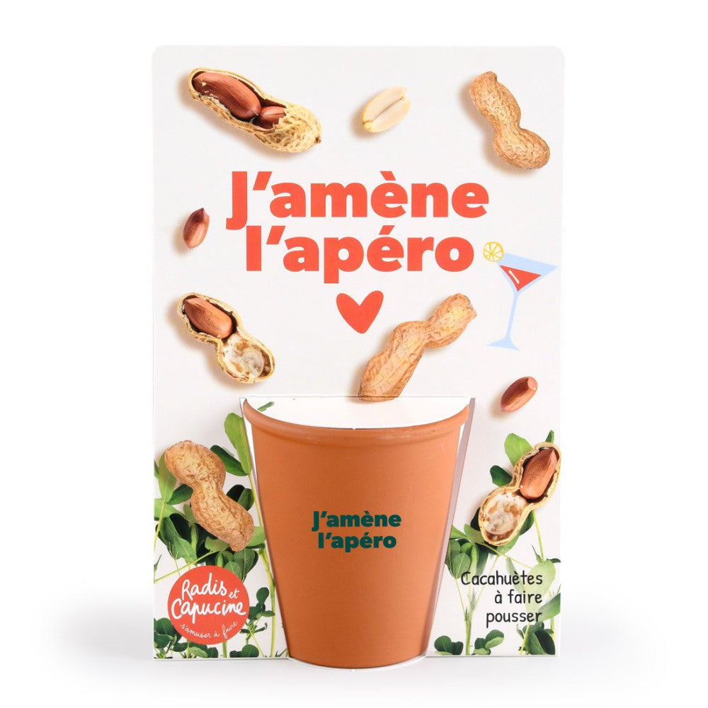 Cacahuètes à Faire Pousser - J'amène l'Apéro - Kits de Plantation Radis et Capucine